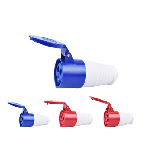 IP44 16A/32A Industrial Plug and Socket Waterproof Connector 3PIN 4PIN 5PIN Electrical Connection Wall Mount(Coupler,16A-4P)