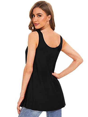 Air Curvey Tank Tops for Women Build in Bra Casual Flowy Tank Pleated Loose Fit S-XXXXL3