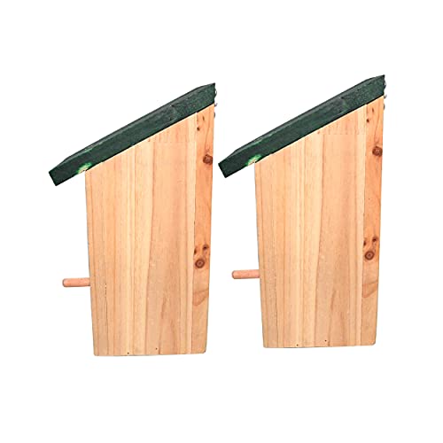 Ram© 2 X Holz Holz Vogel Nistkasten Nest Vogelhaus Kleine Vögel Blaumeise Rotkehlchen Spatz Vogelhaus Futterhaus