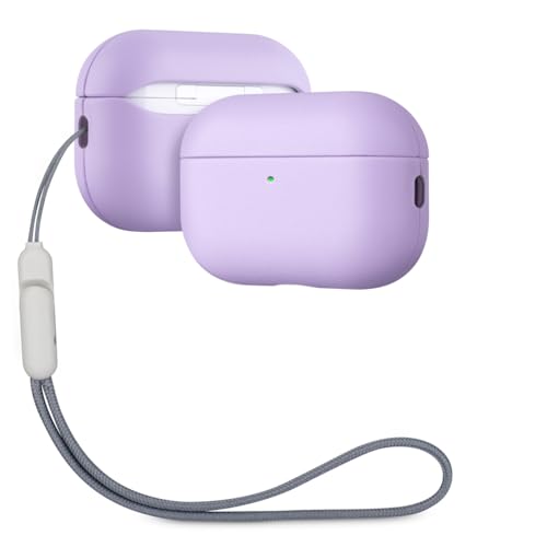 LOPIE for AirPods Pro 3rd Generation Case (Not for 2nd Gen) - Vegan Leather Cover with Sheepskin-Like Texture - Handmade Protective Hard Shell Cover - for AirPods Pro 3 Case Cover - Lavender