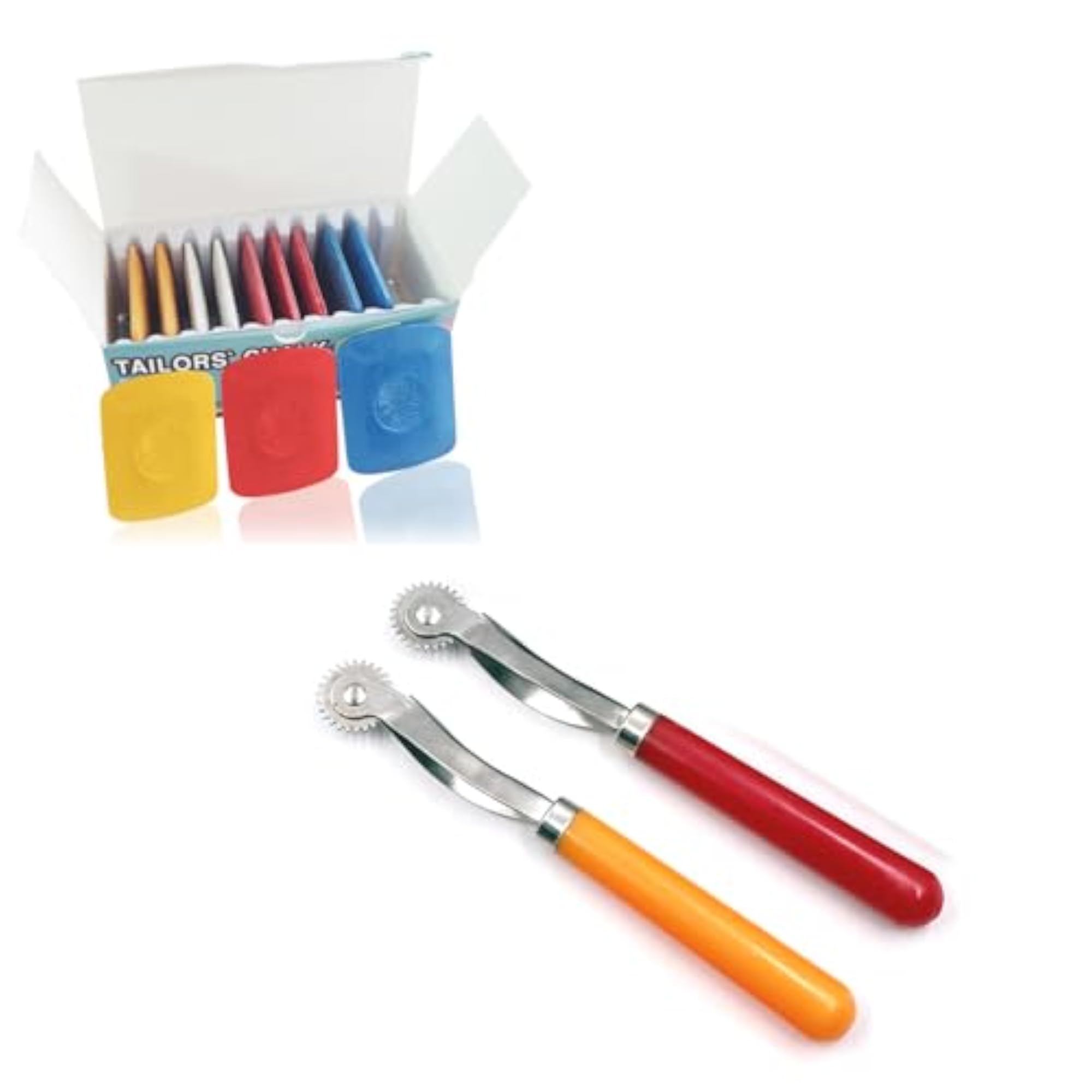 Tailors Chalk with 2pc Tracing Wheel Set for Sewing
