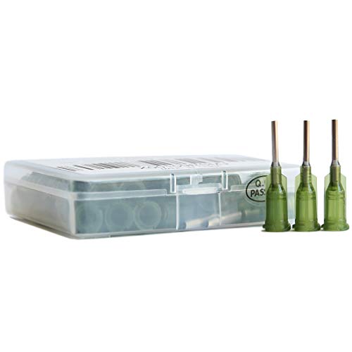 BSTEAN 50 Pack Blunt Tip Dispensing Needle with Luer Lock, Industrial Unsterilized (14G, 1/2 Inch)