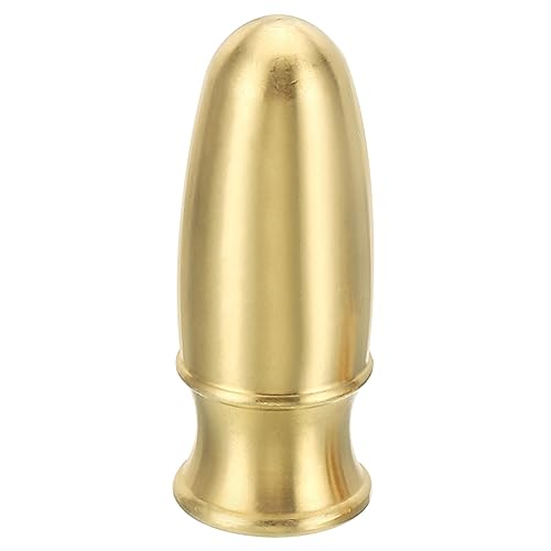 Image of PATIKIL 1.6 inch Tall Brass Lamp Finials Cap Knob, 1 Set Lamp Screw Holder Tapped 1 /4-27 for Table and Floor Lamp Shade Decorations