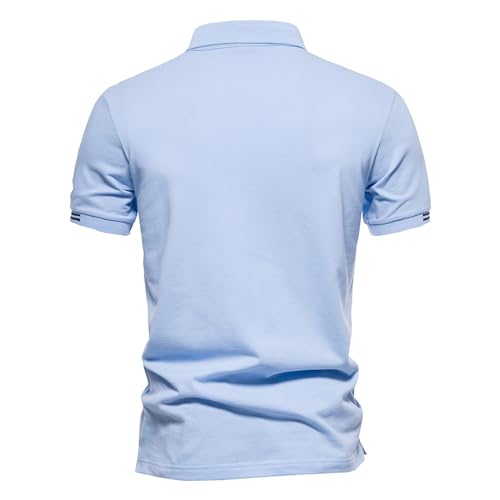 Men's Casual Polo T Shirts Button Down Short Sleeve Summer Athletic Soft Moisture Wicking Cotton Tops3