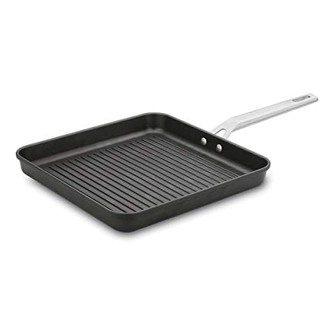 VALQI|#Valira Aire Induction Compatible Non Stick Square Grill Pan, Aluminium, Dark Grey, 49x29x3.5 cm Cover