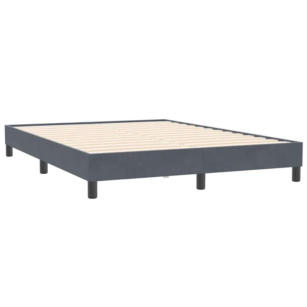 IKAYAA Struttura Letto Matrimoniale 160x210 Rete Matrimoniale con Doghe in Legno per Adulti, Bambini e Teenager, Altezza 25 cm -Grigio scuro-160 x 210 cm/25 cm