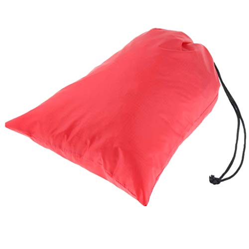 Nylon Waterproof Drawstring Storage Bag Stuff Sack Organizer Pouch for Travel Camping Hiking Backpacking, Red