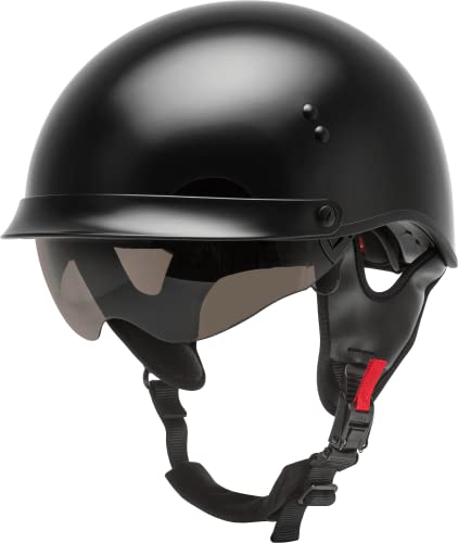 GMAX HH-65 Full Dressed Motorcycle Street Half Helmet (Black, Large) GMAX HH-65 Full Dressed Motorcycle Street Half Helmet (Black, Large)