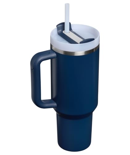 Image of STANLEY Quencher H2.0 Tumbler with Handle and Straw 40 oz | Flowstate 3-Position Lid | Cup Holder Compatible for Travel | Insulated Stainless Steel Cup | BPA-Free | Dark Navy