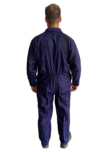 Turners Mens Work Overalls Coveralls Boilersuit Navy - Warehouse Garages Students workerwear Suit