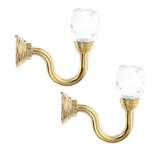 Ciieeo 1 Par Gancho de Cristal para Cortinas Ganchos para Cortinas Barra de Cortina Transparente Muro Cortinas de Ventana Cortinas Transparentes herrajes para Cortinas Ganchos de aleación
