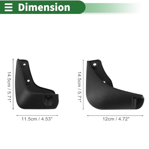 Image of Motoforti Mud Flaps Splash Guards Mud Guards for Kia Picanto 2011-2018 W /Mount Accessories