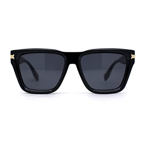 Womens Mod Square Large Cat Eye Beveled Plastic Sunglasses