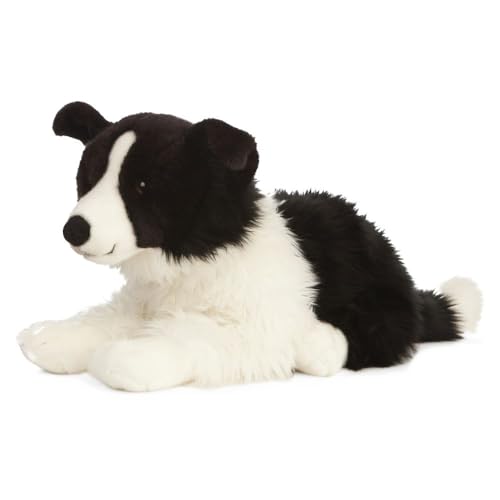 Living Nature Soft Toy - Großes Stofftier Border Collie (60cm), Schwarz / Weiß
