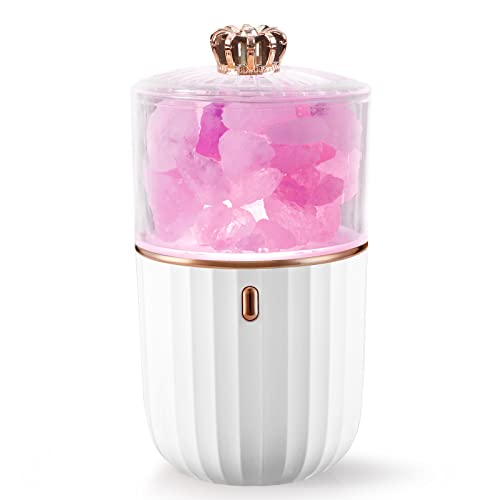 Giantrio Salt Lamp - Himalayan Salt Lamp 2 In 1 Crystal Salt Lamp Essential Oil Diffuser, 7-Color Light Salt Lamp Night Light For Living Room, Bedroom (White) #TOP15
