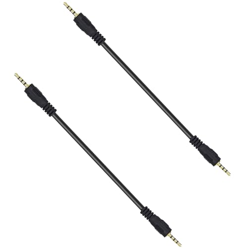 Cable de audio 2.5mm TRRS 0.3m, pack 2 piezas miniatura 4