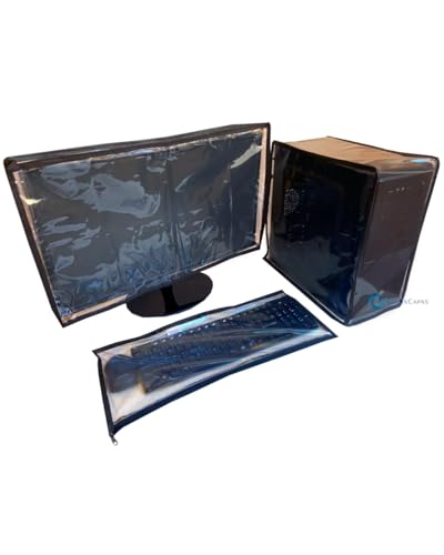 CAPA COMPUTADOR PC MONITOR 19,20 E 21 POL + CPU + TECLADO COM ZÍPER (G - 45X25X45)
