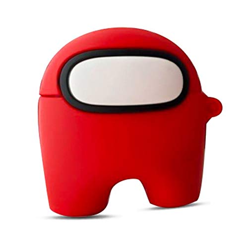 GMYLE Silicone Cute Protective Case, Compatible for AirPods Pro Shockproof Wireless Charging Airpods Earbuds Case Cover Skin with Keychain Accessory Kit - Red