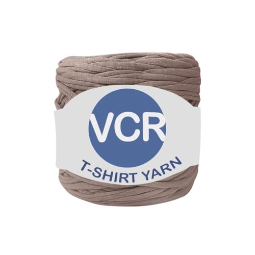 Image of VCR Deep Reddish Brown Big T-Shirt Yarn, 100 Meters Length, Recycled & Fashionable Craft Yarn, Pack of 1, Suitable for Crochet, Knitting & DIY Bags, Baskets, Cushions & Home Decor Projects
