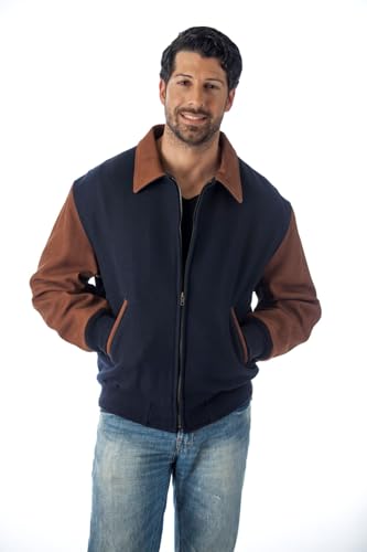 REED Men's Executive Leather Wool Varsity Jacket Union Made in USA2