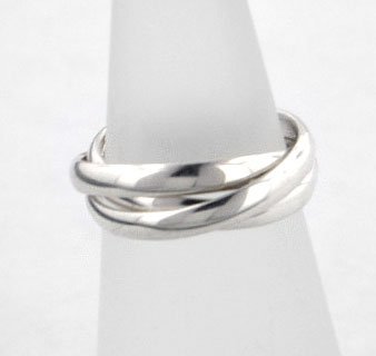 Sterling Silver 3-Band Russian Wedding Ring(Sizes 4,5,6,7,8,9,10,11,12)2