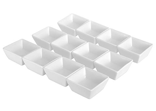 Ninepeak Ceramic Dip Bowls Set - Condiments Server Dishes for Sauce, Ketchup, BBQ