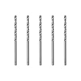 LU&MN 5-Piece 3/32' Solid Tungsten Carbide Jobber Drill Bits with Straight Shank and 118 Point Angle