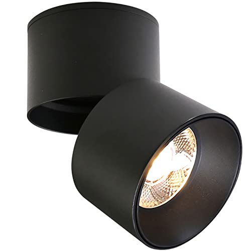 Foco de Techo LED Moderno de Alto CRI, lámpara de Pared empotrada con rotación de 360° Ajustable para Tienda de Ropa, Museo, Pared de Fondo, 3000 K/15 W.