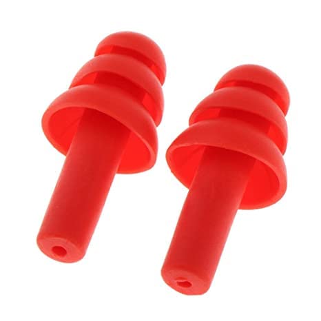 JAMES Ear Plugs for Sleeping, Noise Cancelling Sound Blocking Earplugs Noise Reduction for Swimming Airplanes Musicians Concerts Silicone (Red)