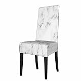 Numland Marble Texture Dining Room Chair Cover Granite Rock Stone Tile Luxury Marbling Surface Anti-