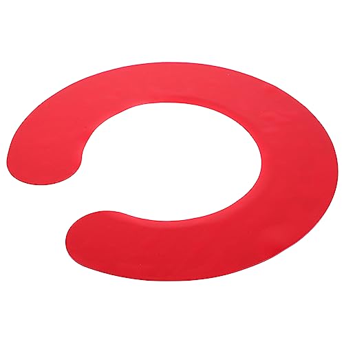 OUNONA Mantello Da Barbiere in Silicone, Scialle Da Parrucchiere Collo Elastico Per Taglio, Colorazione e Shampoo, Protezione Abiti Professionale Per Saloni Di Bellezza, Taglia Unica, Rosso