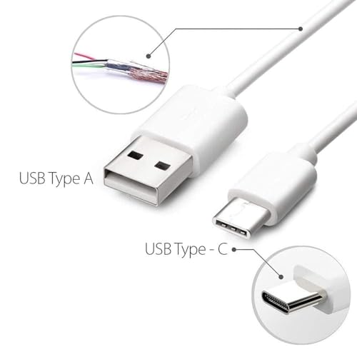 Image of Original 66W Fast Charging USB Type C Mobile Data Charging Cable Compatible with iQOO 11 5G, iQOO 7, 7 Pro, iQOO 9 5G, iQOO 9 SE, iQOO Neo 6, iQOO Neo 6, iQOO Neo 6 SE (White) Cable Only