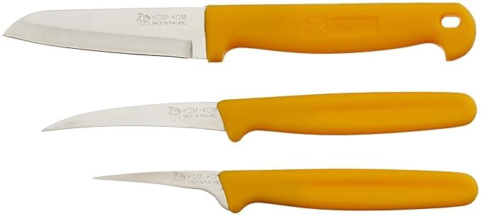 THAI ROYAL CARVING KNIFE KNIVE SET OF 3, FRUIT & VEGETABLE CARVE ART SUPERIOR