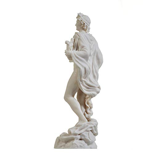 Estatua griega Apolo dios de la música y poesía de alabastro 23 cm miniatura 4