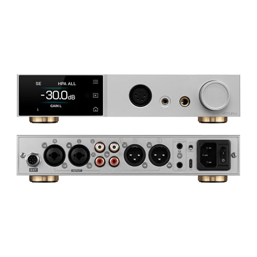 Image of AOSHIDA Topping A70 Pro 17000mW*2 Headphone Amp Preamp, RCA /XLR /TRS /EXT to 4.4mm /6.35mm /4-Pin XLR Balanced Headphone Amp, XLR /RCA Preamp, 12 Trigger, Amplifier for Earphones /Headphones /IEMs (Silver)