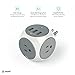 Atomi Power Cube 2-Pack – 3AC Outlets + 3 Smart USB Ports + 5-ft. Cable