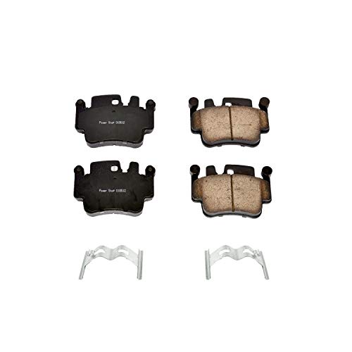 Image of PowerStop Front Brake Pads for Porsche 911 1999-05 | Porsche Boxster 2000-04 - Z17 Ceramic Brake Pads with Installation Hardware, 17-917