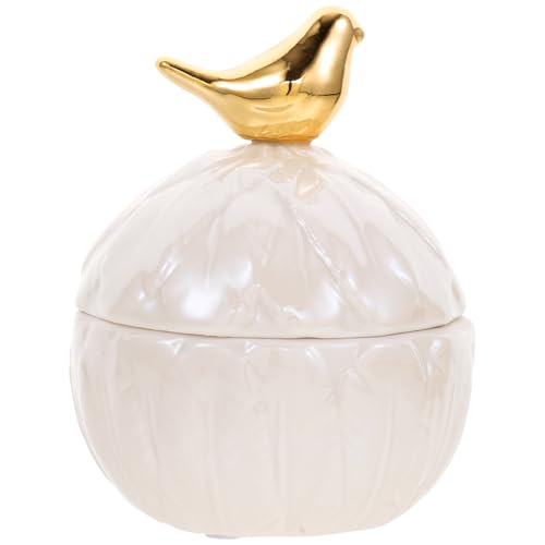 POPETPOP Tarro de Cerámica con Tapa Hermética para Almacenamiento de Joyas y Dulces Recipiente Decorativo Resistente y Versátil para Hogar Soporte Práctico para Té Suelto y Alimentos
