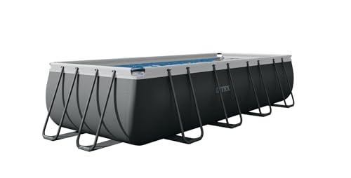 INTEX 26357MZ 20ft x 10ft x 52in Ultra XTR Deluxe Rectangular Above Ground Swimming Pool Set, Includes 1500 GPH Sand Filter Pump, SuperTough Puncture Resistant, Rust Resistant, Easy to Assemble