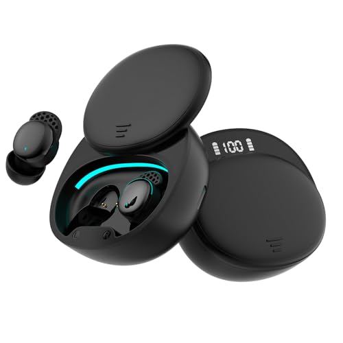 Houlyn Sleep Earbuds for Side Sleepers Wireless Noise Cancelling Sleep Headphones with Sleep Mode LED Power Display Comfort Fit for Sleeping Working Hiking (Deep Black)