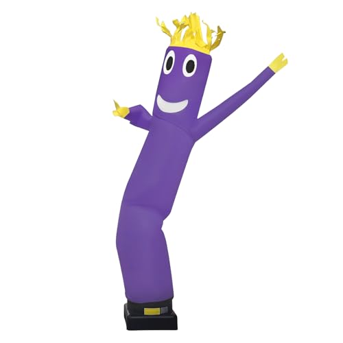 10ft Purple Inflatable Tube Man Dancer - Wacky Waving Air Puppet for Store Openings & Events, No Blower Included (3M Tall Advertising Decor) (Purple)