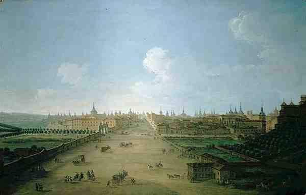 Toile Vue de la Calle De Atocha Antonio Joli grand format 60x90 cm idéal pour bureau