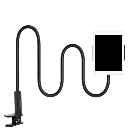 DqiUnaX Kindle Halterung, Tablethalterung Für Bett Und Tisch, Schwanenhals Tablet Halterung, Universal Halterung Für Kindle, IPad Und Andere Tablets, Stabil Und Flexibel