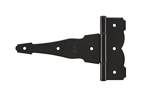 National Hardware N109-037 6 Pack 8in. SPB841 Ornamental/Reversible T Hinge, Black