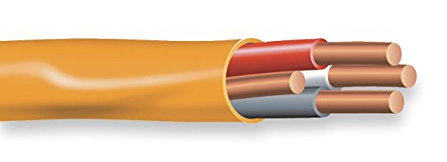 Romex 10/3NM-WGX50 Building Wire, 10 AWG Wire, 3 -Conductor, 50 ft L, Copper Conductor, PVC Insulation