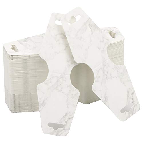 250pcs Necklace Display Cards Blank Necklace Card Holder Kraft Paper Jewelry Display Hanging Cards for Necklaces, Bracelets, Jewelry Hang Tags,Marble Stripe