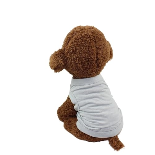 ペットベスト 犬用シャツ 夏用 純綿 無地 小型犬 中型犬 大型犬用 2枚セット(Gray,XXL)