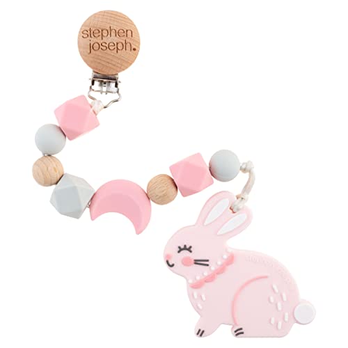 Image of Stephen Joseph Pacifier Clip, Bunny
