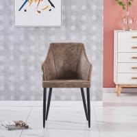 Lot De 4 Chaises Design Zarah En Simili Cuir Couleur Taupe Rembourree Salle A Manger Salon Ou Bureau Life Interiors  Ma 16ca493lotd Brk1y  40043816