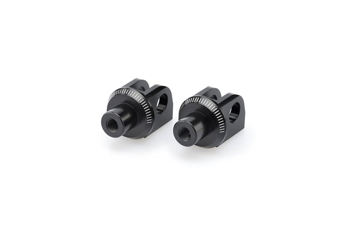 Puig 6450N Adapters By Pair Foot Pegs Rider For Kawasaki Z750/Z1000, Black